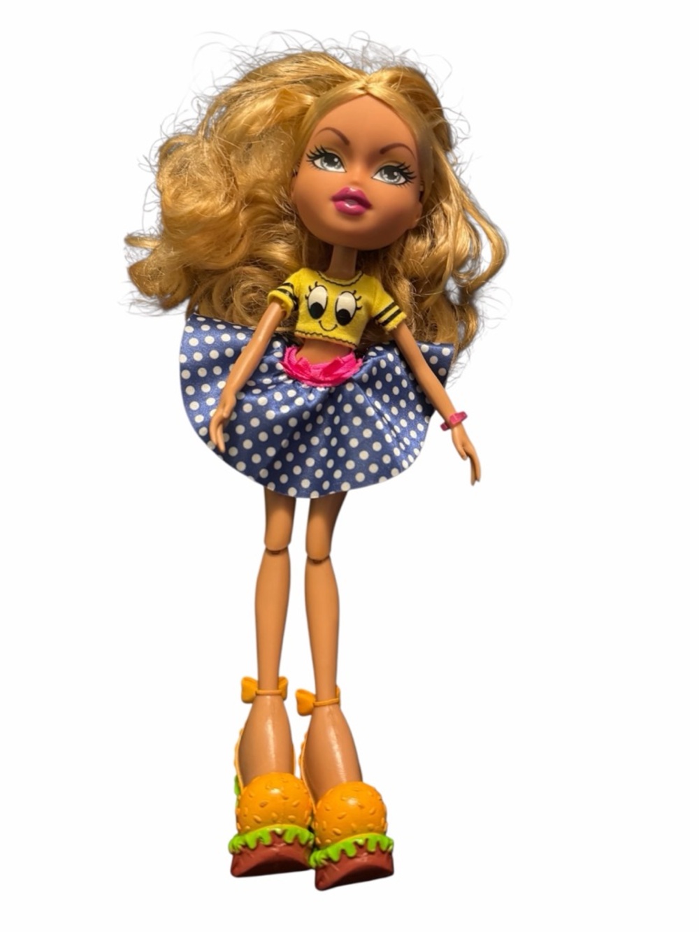 Bratz 2015 "Hello My Name Is" Raya Doll - Iconic Hamburger Shoes & Outfit